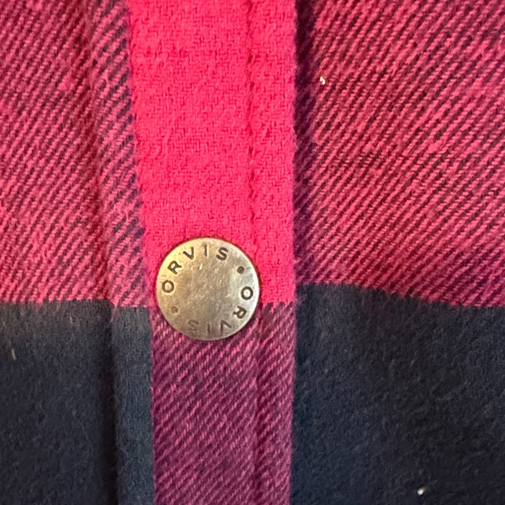 Orvis woman’s Red and Black Checkered Shirt/jacket. Shacket. Small. 💯 cotton. - Picture 5 of 9